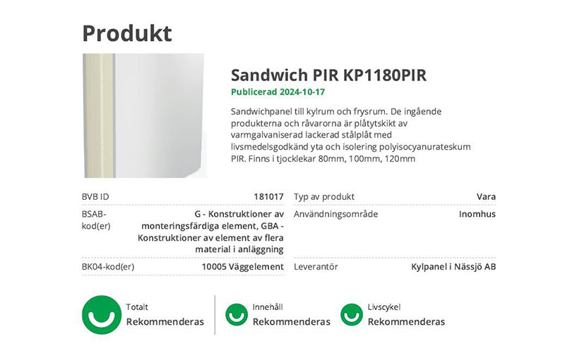 Fryspanel stablade vid maskin på lagret